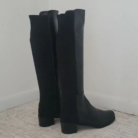 Stuart Weitzman Black Heeled Boots - Picture 3 of 9